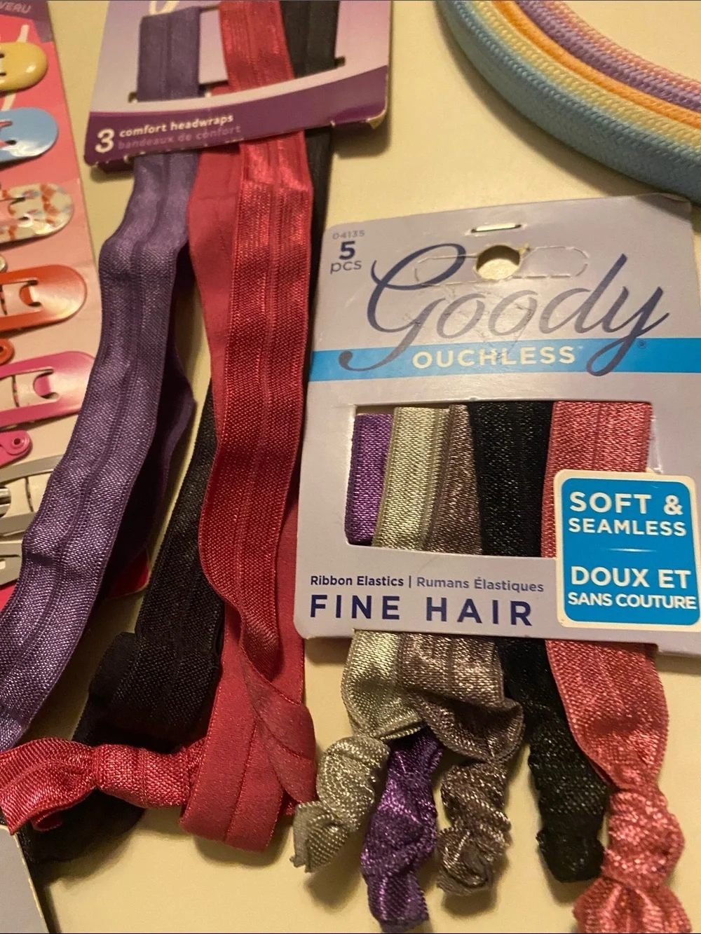 SUPER Cute Girls Goody Hair Accessories NWT Ouchless Comfort Headwraps Snap Clip
